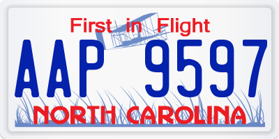 NC license plate AAP9597