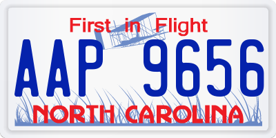 NC license plate AAP9656