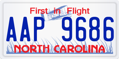 NC license plate AAP9686