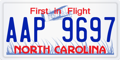 NC license plate AAP9697