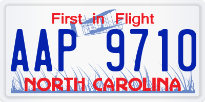 NC license plate AAP9710