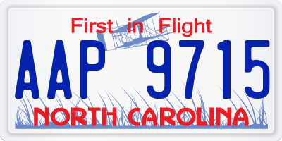 NC license plate AAP9715
