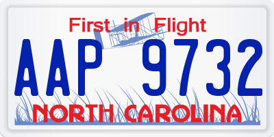 NC license plate AAP9732
