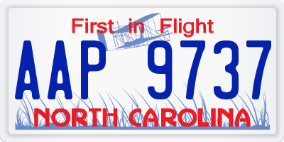 NC license plate AAP9737