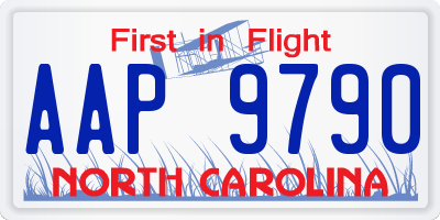 NC license plate AAP9790