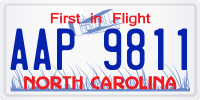 NC license plate AAP9811