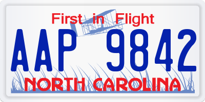 NC license plate AAP9842