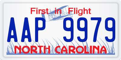 NC license plate AAP9979