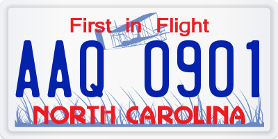 NC license plate AAQ0901