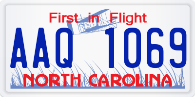 NC license plate AAQ1069