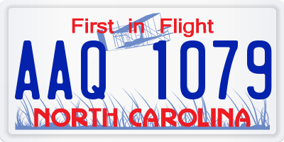 NC license plate AAQ1079