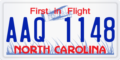 NC license plate AAQ1148