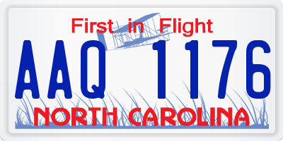 NC license plate AAQ1176