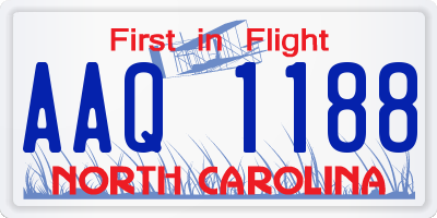 NC license plate AAQ1188