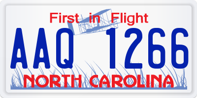 NC license plate AAQ1266