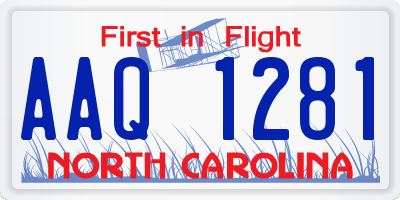 NC license plate AAQ1281