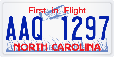 NC license plate AAQ1297