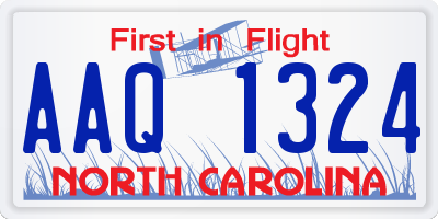 NC license plate AAQ1324