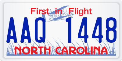NC license plate AAQ1448