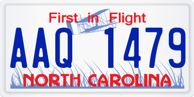NC license plate AAQ1479