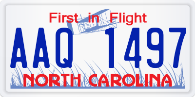 NC license plate AAQ1497