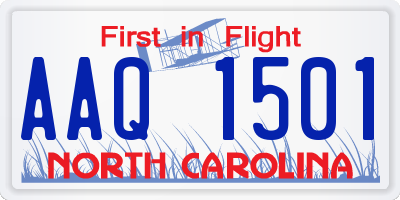 NC license plate AAQ1501