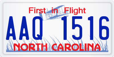 NC license plate AAQ1516