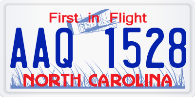 NC license plate AAQ1528