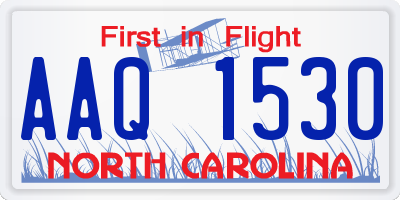 NC license plate AAQ1530