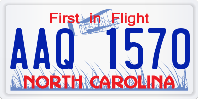 NC license plate AAQ1570