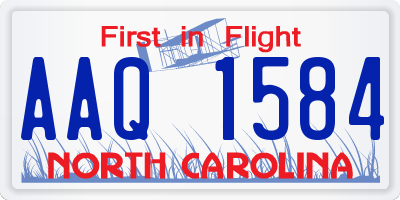 NC license plate AAQ1584