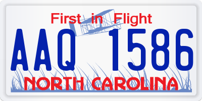 NC license plate AAQ1586