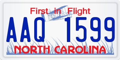 NC license plate AAQ1599