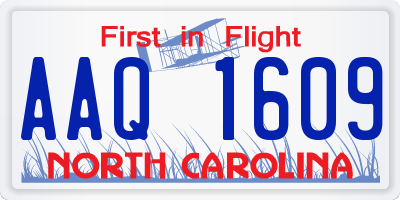 NC license plate AAQ1609