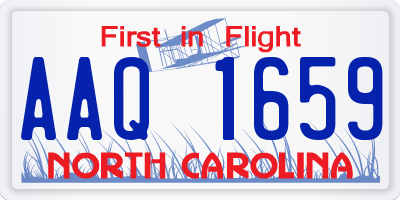 NC license plate AAQ1659
