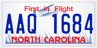 NC license plate AAQ1684