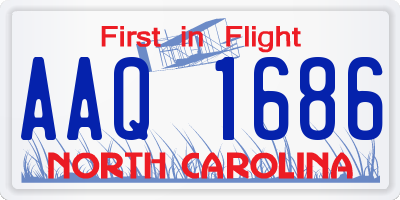 NC license plate AAQ1686