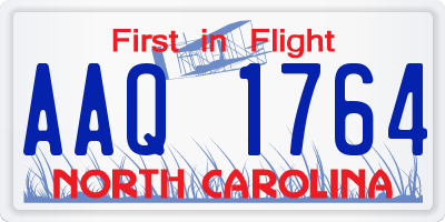 NC license plate AAQ1764