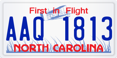 NC license plate AAQ1813