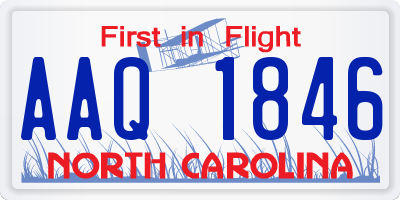 NC license plate AAQ1846
