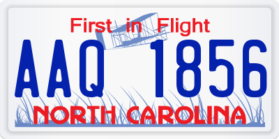 NC license plate AAQ1856