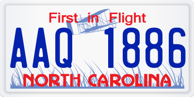 NC license plate AAQ1886