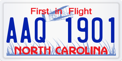 NC license plate AAQ1901