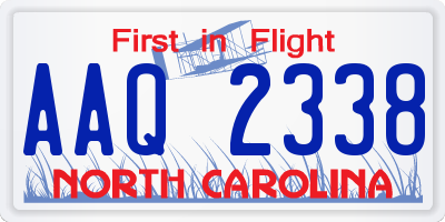 NC license plate AAQ2338