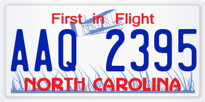 NC license plate AAQ2395