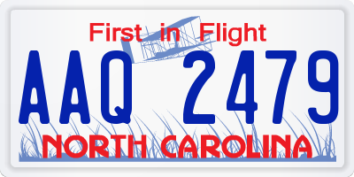 NC license plate AAQ2479