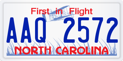 NC license plate AAQ2572