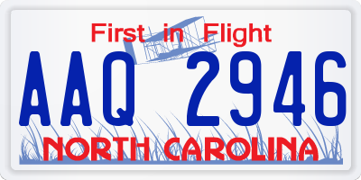 NC license plate AAQ2946