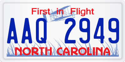 NC license plate AAQ2949