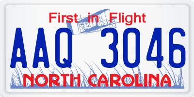 NC license plate AAQ3046